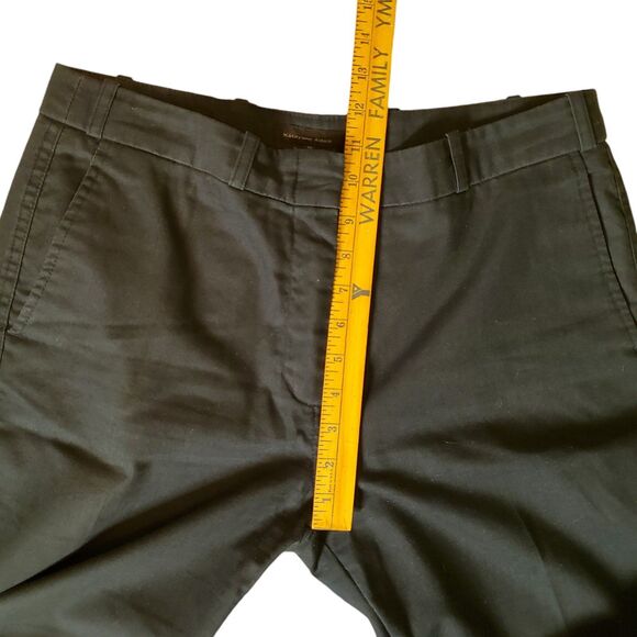 Katayone Adeli Wide Leg Chino Jeans Designer Frayed Hem Pants Navy Blue Sz 10 - Picture 5 of 9